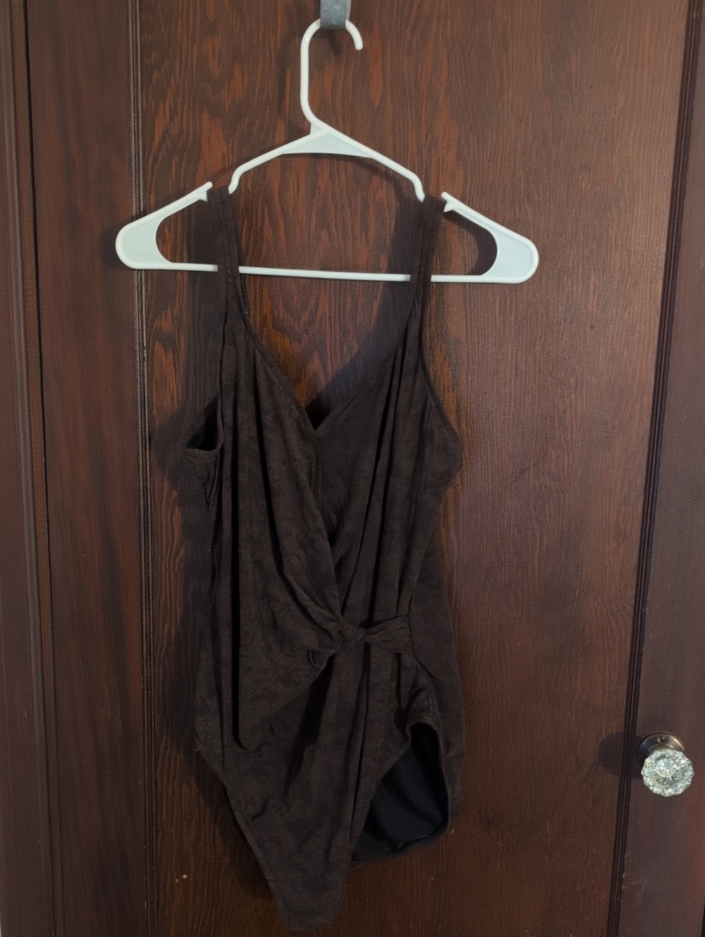 Ralph Lauren Brown One-Piece Twist Front Swimsuit